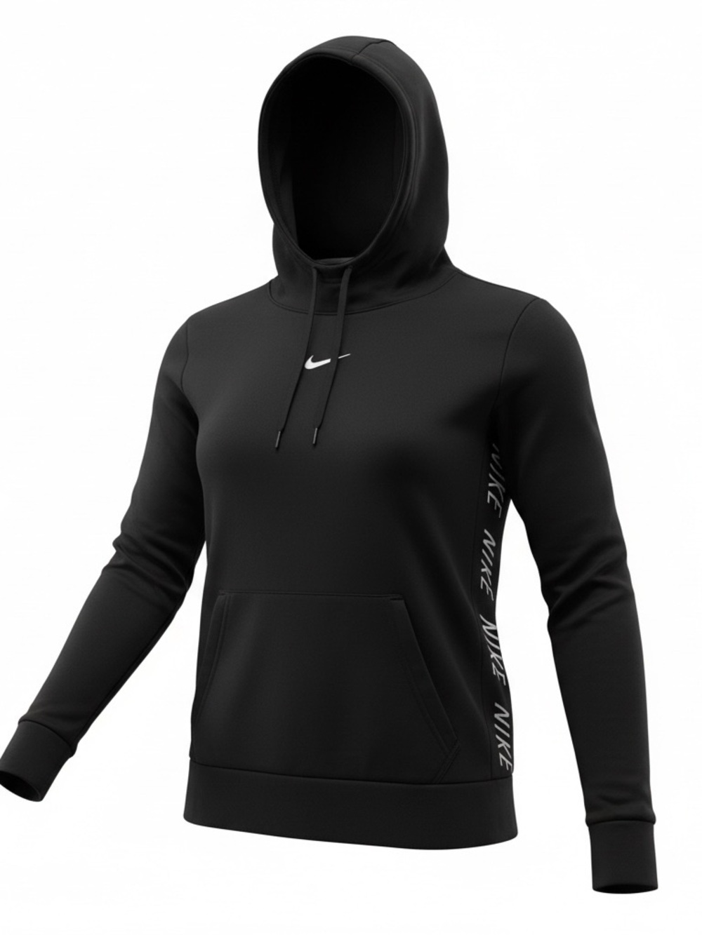 Nike Black Women's Hooded Pullover with Side Logo Tape